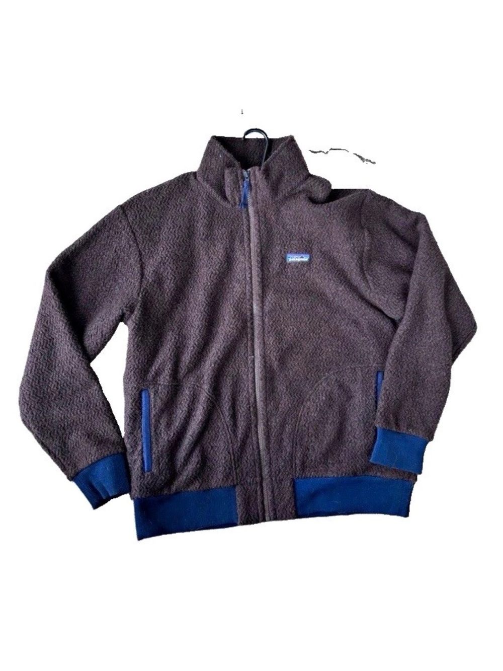 Patagonia Woolyester Recycled Wool/Poly Jacket Mens Large Brown Full Zip #26935